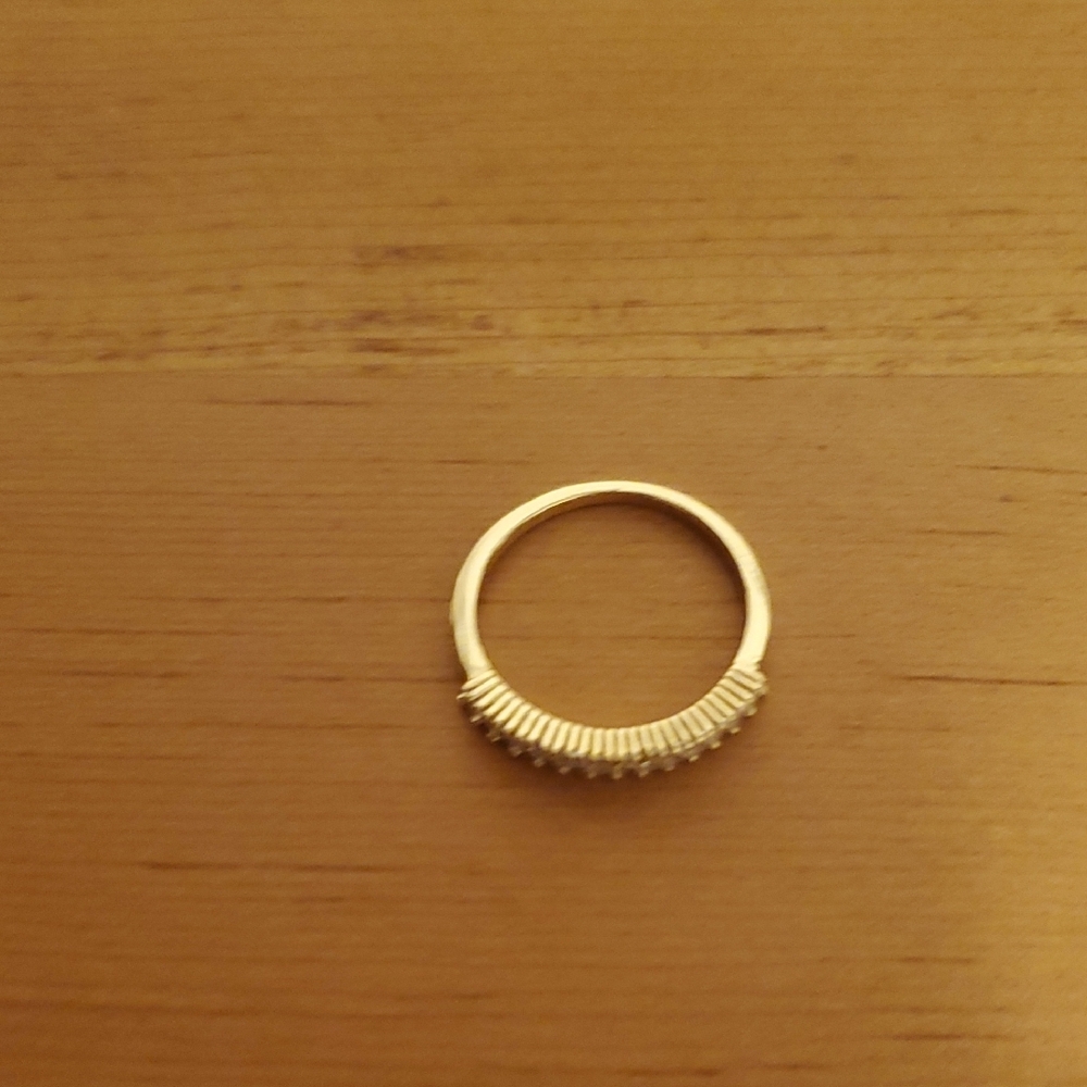 Gold-Tone Baguette Stackable Ring - image 3